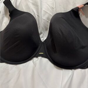 Cacique Black Full-Coverage Bra back smoother underwire